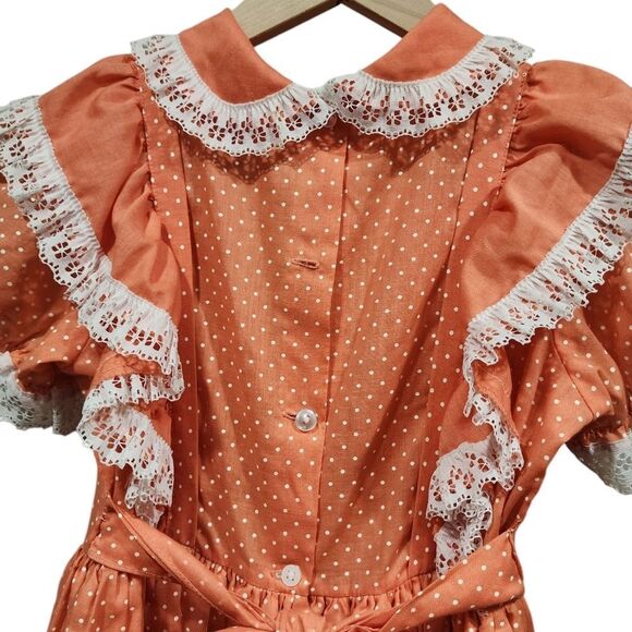 Lilo California Vintage Layla Peach And White Polkadot Dress - Picture 11 of 14